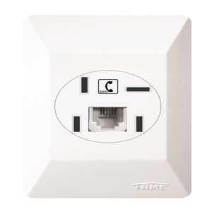 Tomada para Telefone Fame com Adaptador RJ11 Marfim