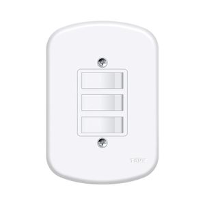 Interruptor Simples Fame Blanc 656 3 Seções 10A