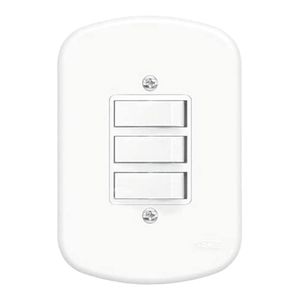 Interruptor Simples Fame Blanc 656 3 Seções 10A