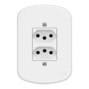 Tomada Fame Blanc 2 Seções 2PxT 10A 4X2