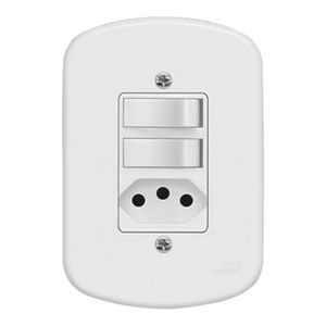 Interruptor Simples Fame Blanc 2 Seções 2PxT 10A 4X2