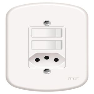 Interruptor Simples Fame Blanc 2 Seções 2PxT 20A 4X2