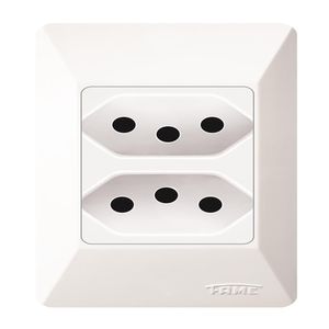 Tomada Fame com Placa 2 Seções 2PxT 20A