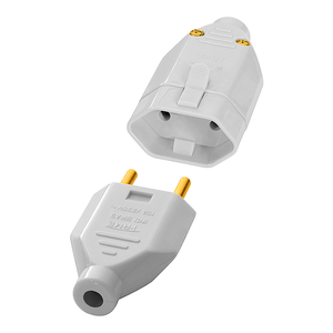 Plug Junção Macho e Fêmea Fame 2P 10A Cinza