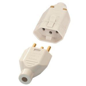 Plug Tomada Fame Macho e Fêmea 1918 2PxT 10A Cinza