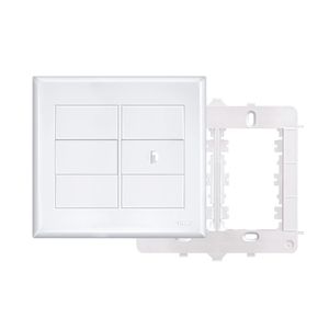 Placa Cega Fame 2889 com Suporte e Saída de Fio 4X4 EV