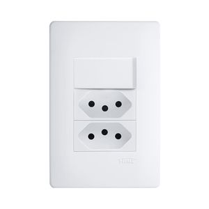 Interruptor Fame Habitat 2 Tomadas 2PxT 10A