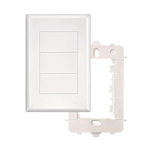 Placa Cega Fame Evidence 3897 4X2 F0 C/Suporte Branca
