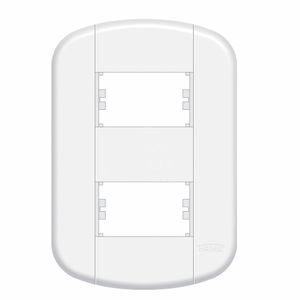 Placa 4X2 Fame Blanc Mais Para 2Modulos