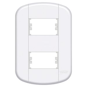 Placa 4X2 Fame Blanc Mais Para 2Modulos