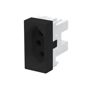 Modulo Tomada Fame Habitat Black Padrao 2P+T 10A