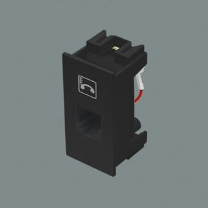 Modulo Fame Habitat Black Tomada Rj11 4 Vias