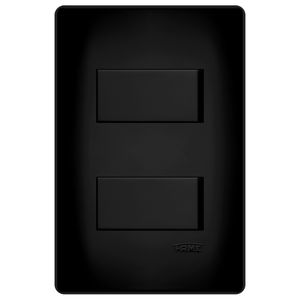 Interruptor Fame Habitat Black Duplo Simples 16A