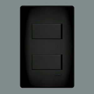 Interruptor Fame Habitat Black Duplo Simples 16A