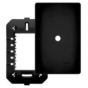 Placa Cega Fame Habitat Black 4X2 Saída Fio Com Suporte