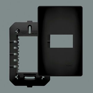 Placa 4X2 Fame Habitat Black Para 1Modulo Com Suporte