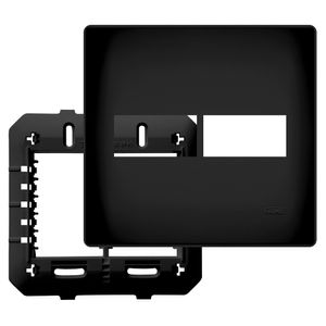 Placa 4X4 Fame Habitat Black Para 2Modulos Com Suporte