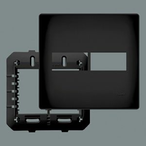 Placa 4X4 Fame Habitat Black Para 2Modulos Com Suporte