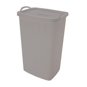 Cesto Roupa Redondo C/Alca 40L Trama Cz Plasutil