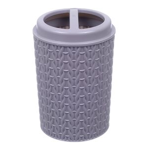 Porta Pasta/Escova Dente C/Tampa Trama Cz Plasutil