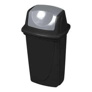 Lixeira C/ Tampa Bascul 14L Ecoblack Pt Plasutil