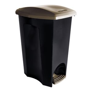 Lixeira C/Pedal 33L Ecoblack Pt Plasutil