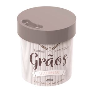 Porta Mantimento Plasútil Redondo Rosca Para Grãos