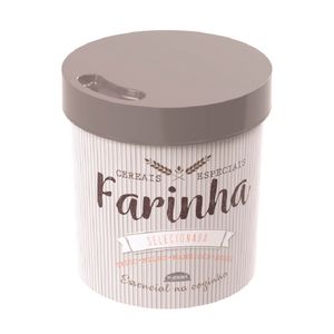 Porta Mantimento Plasútil Redondo Rosca Para Farinha