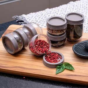 Kit Organizador Plasútil 4 Peças Gire e Trava Pequeno Cinza