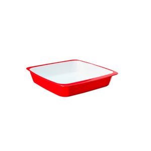 Travessa Plástica Quadrada Duo 360 Chefe Vermelha 520Ml - Plasútil