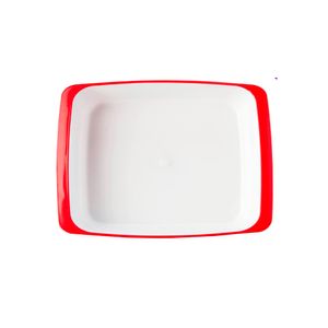 Travessa Plástica Quadrada Duo 360 Chefe Vermelha 520Ml - Plasútil