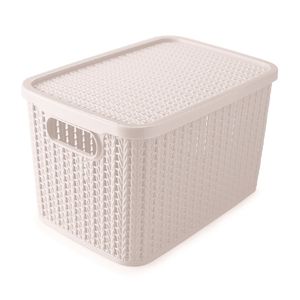 Caixa Organizadora 2,8L C/Tampa Trama Br Plasutil