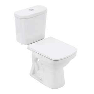 Kit Bacia com Caixa Acoplada e Assento Lirio + Conjunto de Fixação, Tubo de Ligação e Anel de Vedação Branco 3/6L - 55KT77-1FB - Fiori