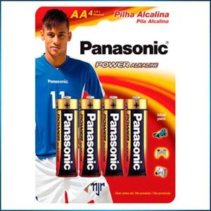 Pilha Panasonic Alcalina Pequena Aa Com 4 Pilhas