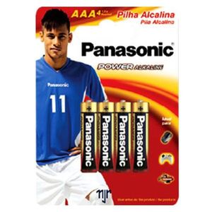 Pilha Panasonic Power Alcalina Aaa4 Com 4 Unidades