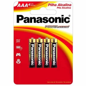 Pilha Panasonic Power Alcalina Aaa4 Com 4 Unidades