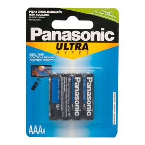 Pilha Panasonic Ultra Hyper AAA com 4 Peças