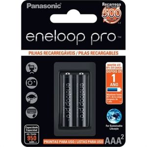 Pilhas Eneloop Pro Panasonic AAA 950Mah - 02 Unidades