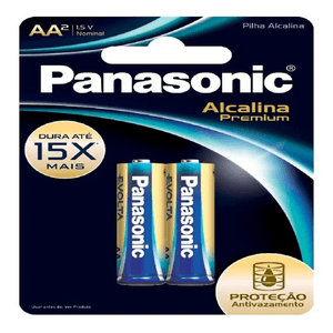 Pilha Alcalina AA Panasonic Evolta Premium LR6EGR - 2 Unidades