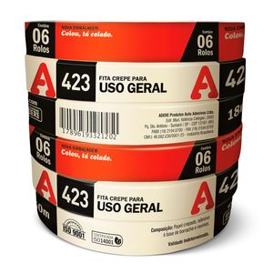Fita Crepe Adere 423 Uso Geral 18Mmx50M