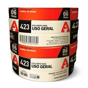 Fita Crepe Adere 423 Uso Geral 18Mmx50M
