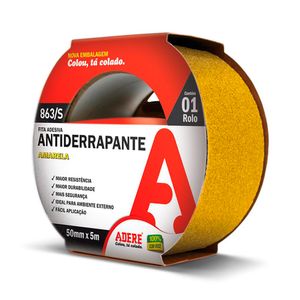 Fita antiderrapante Adere Antiderrapante 863S Amarela 50mmx5m