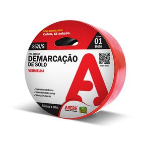 Fita para Demarcação de Solo Adere 852 50mmx30m Vermelha