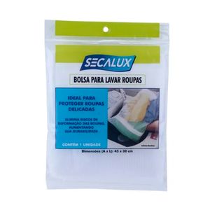 Saco Secalux para Lavar Roupas com Zíper