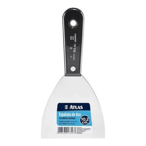 Espátula Aço Cromado Atlas 4" com Cabo Plástico e Lâmina Inox
