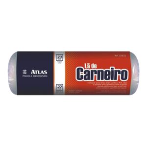 Rolo para Pintura Atlas 328 / 22 Lã Natural de Carneiro Tramada em Tecido 23cm