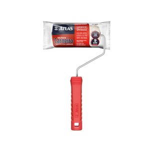 Pincéis Atlas 306/9 com Rolo de Pintura de Pele de Carneiro 9Cm
