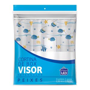 Cortina para Box Plast Leo Peixes 1,35x2m