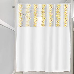 Cortina de Box Banheiro com Visor 1,35 x 2,00 Flores
