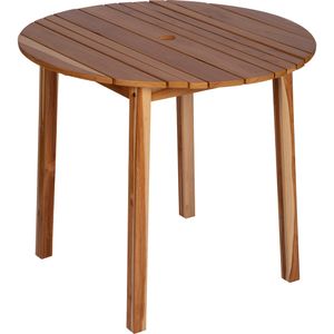 Mesa de Madeira Teca Redonda Verona 90CM - 14549051 - Tramontina